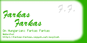 farkas farkas business card